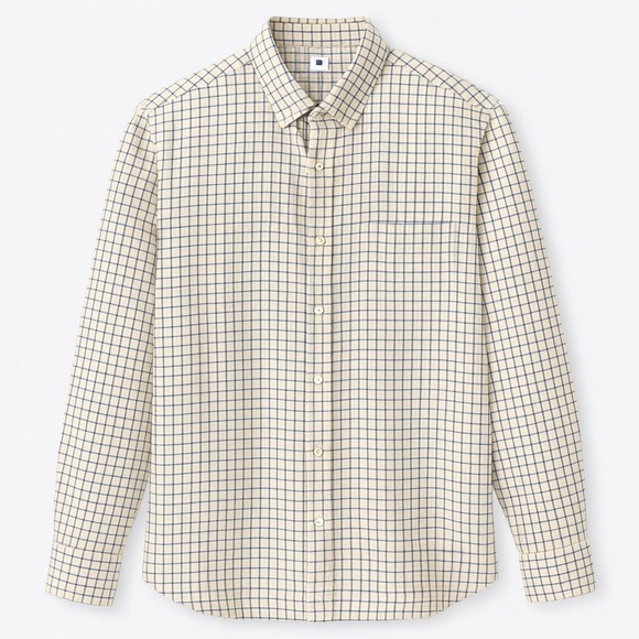 Uniqlo Flannel Check Button Down Shirt - Picture 2 of 9